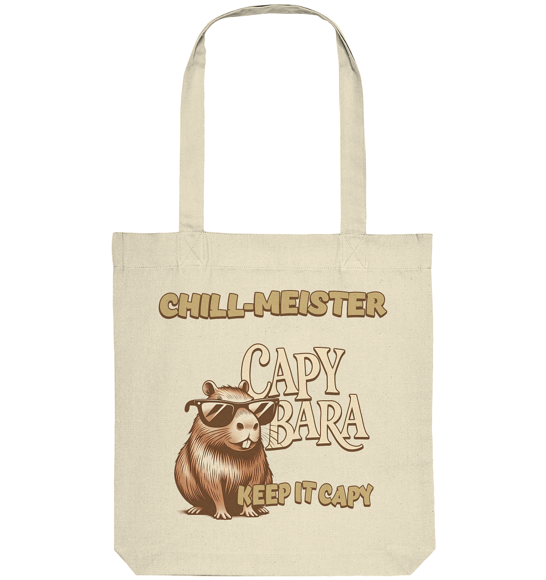 Chill-Meister Capybara – Keep it Capy (Bio & Premium) - Organic Tote-Bag