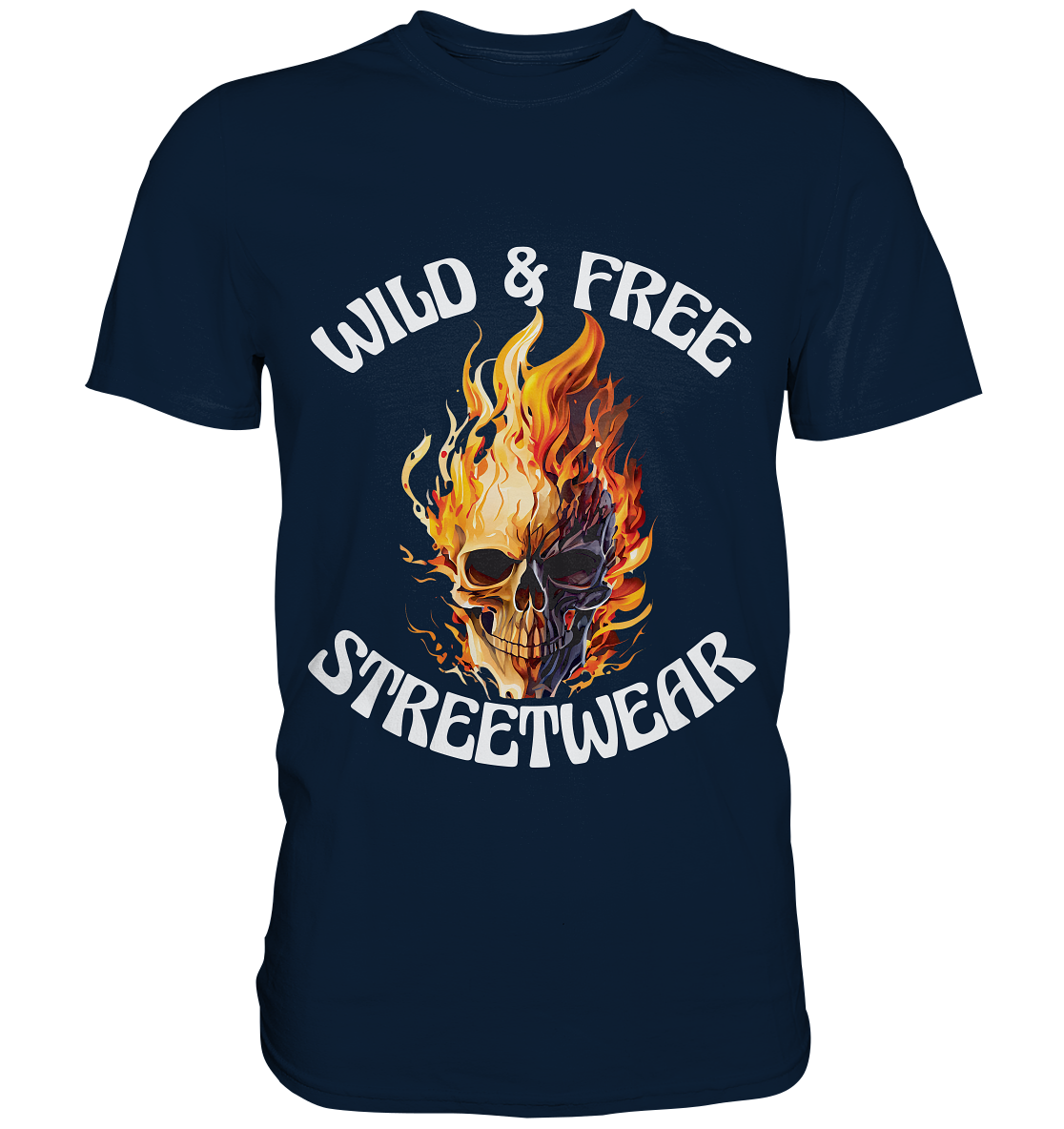 WILD & FREE NO 8 SKULL II - STREETWEAR - STATEMENT  - Premium Shirt