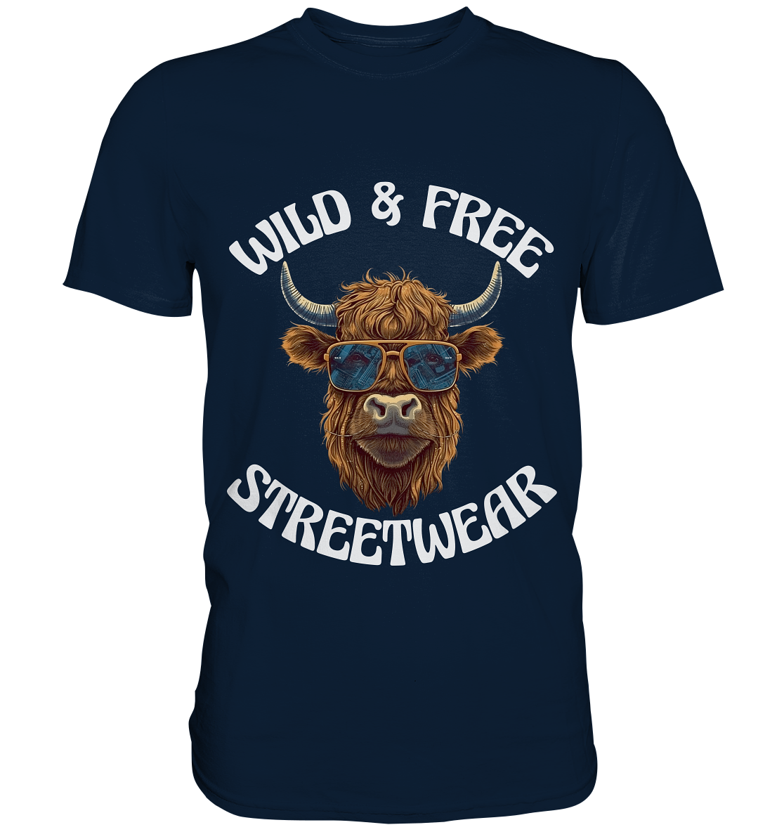 WILD & FREE NO 2 HIGHLAND COW STREETWEAR - STATEMENT - Premium Shirt