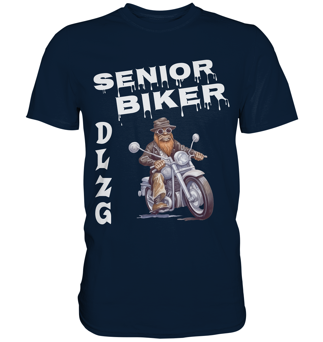 DLzG Opa Biker Fun Motiv 3- Premium Shirt