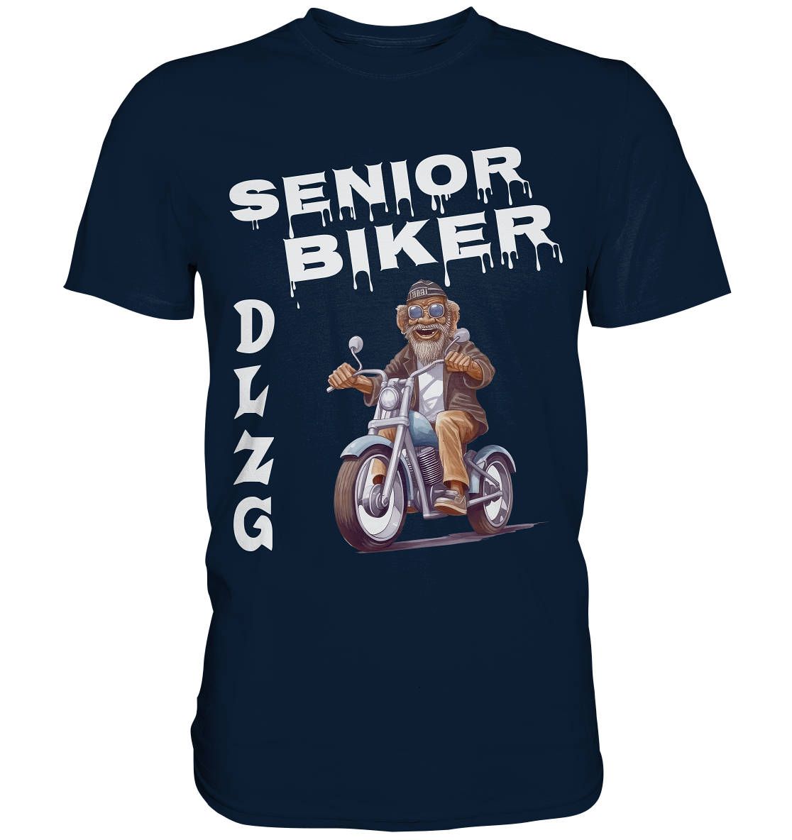 DLzG Opa Biker Fun Motiv 2- Premium Shirt