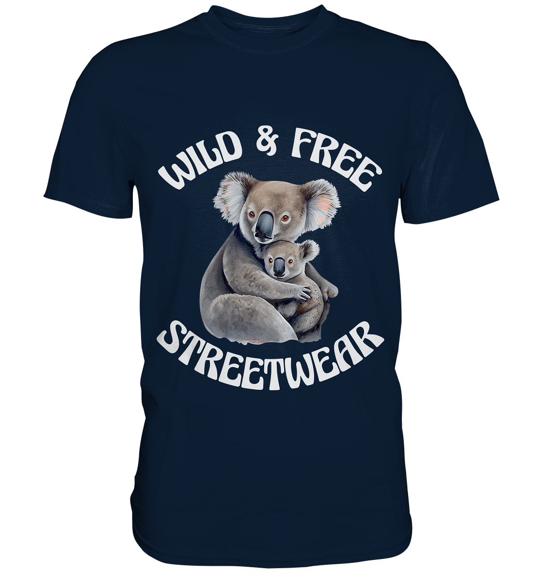 WILD & FREE NO 13 KOALA FAMILY  - STREETWEAR - STATEMENT    - Premium Shirt