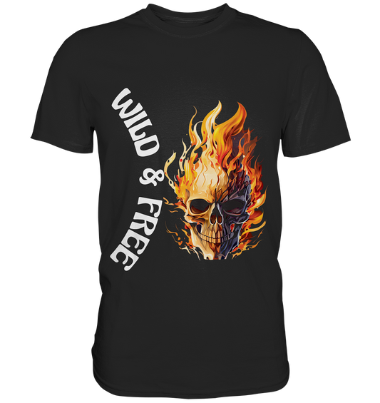 T-Shirt- Wild & Free Skull- cooles für jeden Look- Premium Shirt