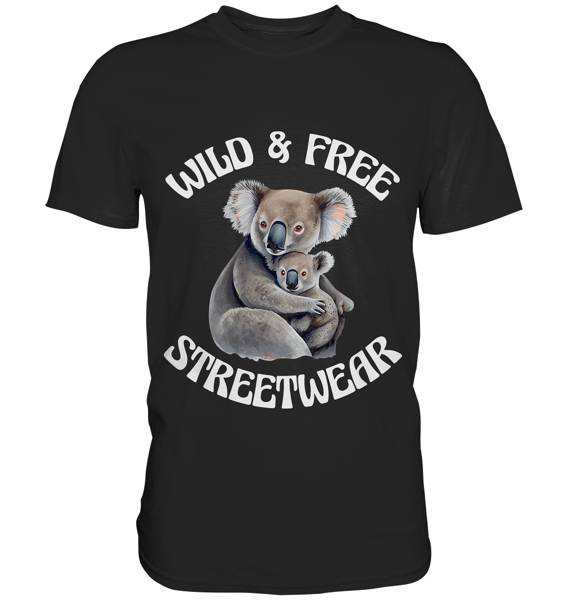 WILD & FREE NO 13 KOALA FAMILY  - STREETWEAR - STATEMENT    - Premium Shirt