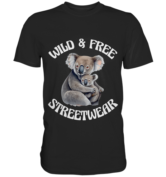 WILD & FREE NO 13 KOALA FAMILY  - STREETWEAR - STATEMENT    - Premium Shirt