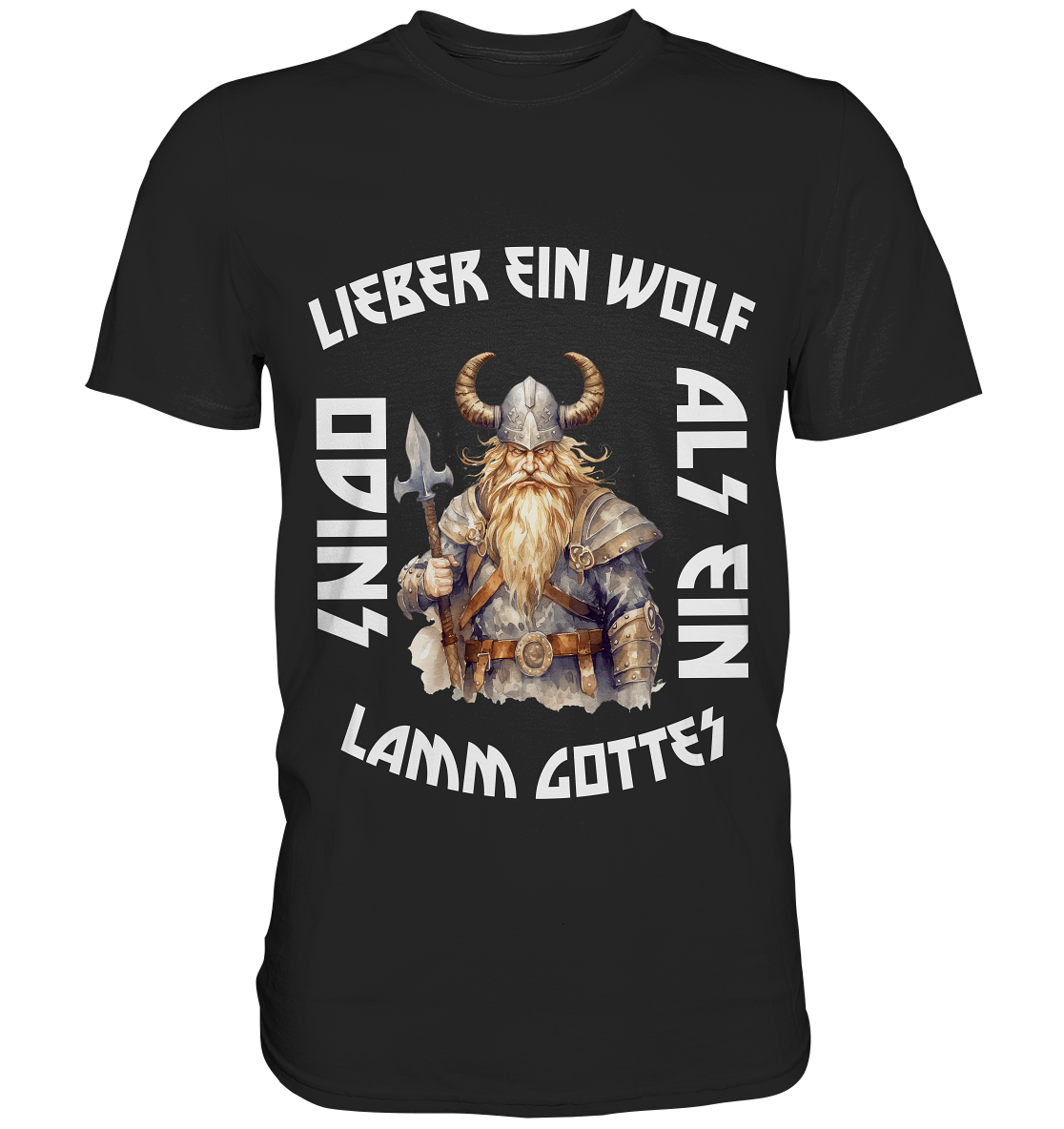 LIEBER EIN WOLF ODINS NO 3  - STREETWEAR - STATEMENT     - Premium Shirt