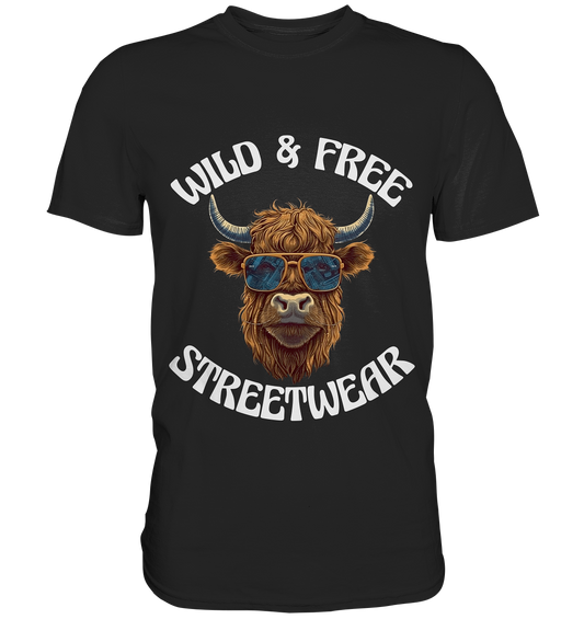 WILD & FREE NO 2 HIGHLAND COW STREETWEAR - STATEMENT - Premium Shirt