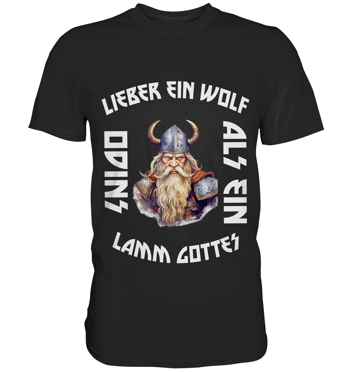 LIEBER EIN WOLF ODINS NO 2  - STREETWEAR - STATEMENT    - Premium Shirt