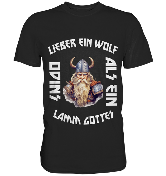 LIEBER EIN WOLF ODINS NO 2  - STREETWEAR - STATEMENT    - Premium Shirt