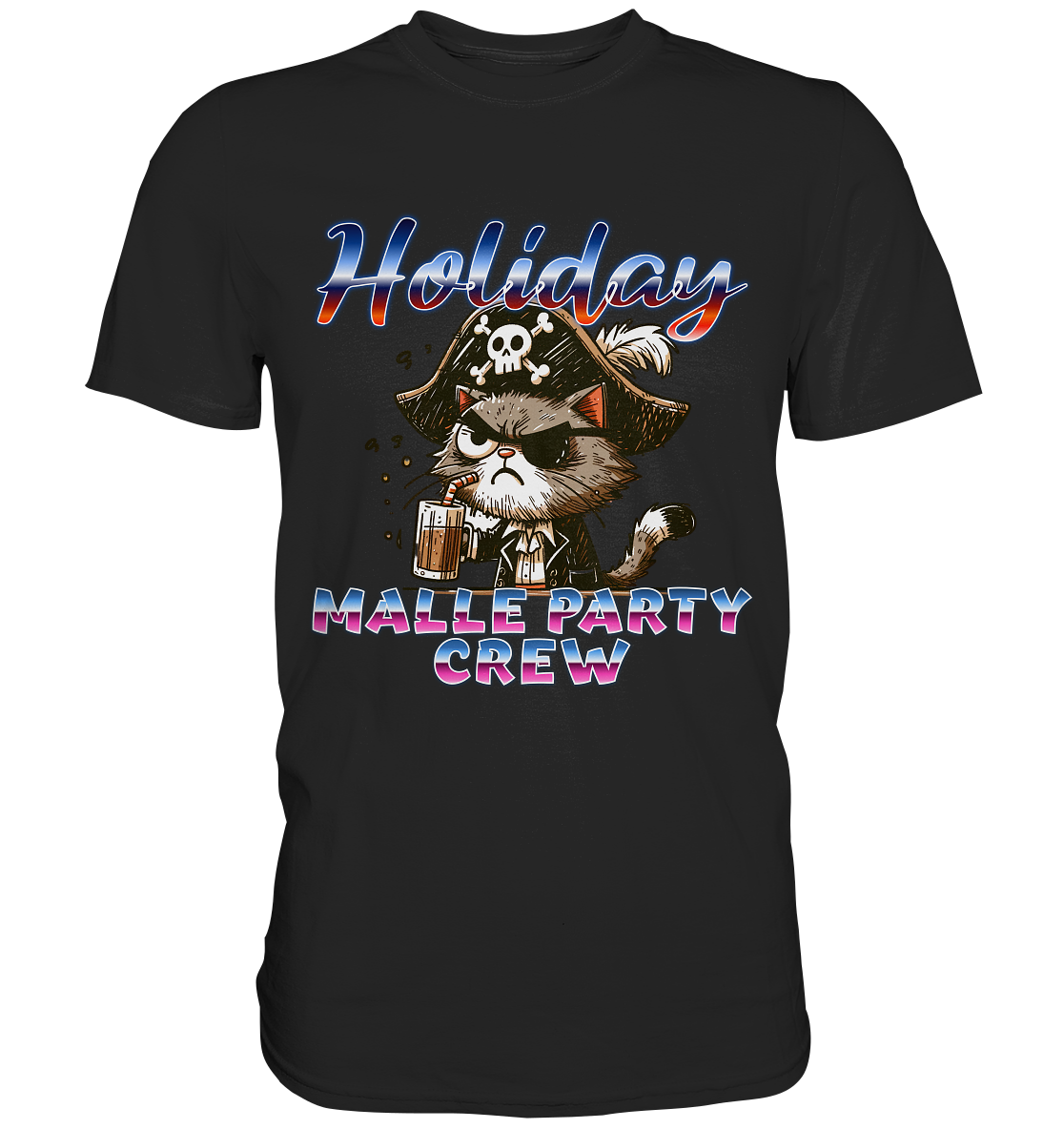 Urlaubsshirt Malle- Party Crew - Premium Shirt