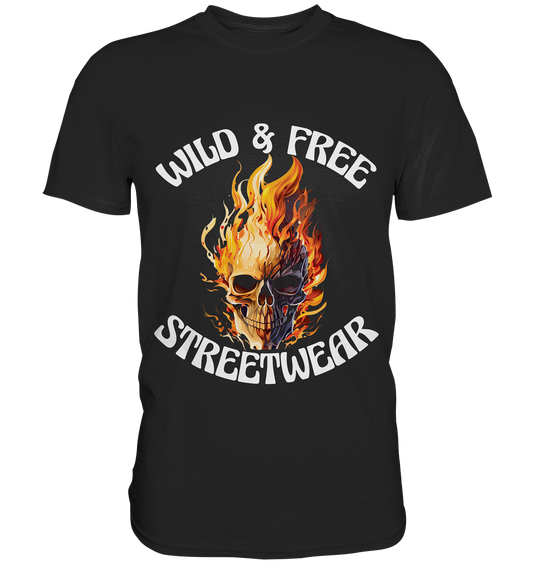 WILD & FREE NO 8 SKULL II - STREETWEAR - STATEMENT  - Premium Shirt