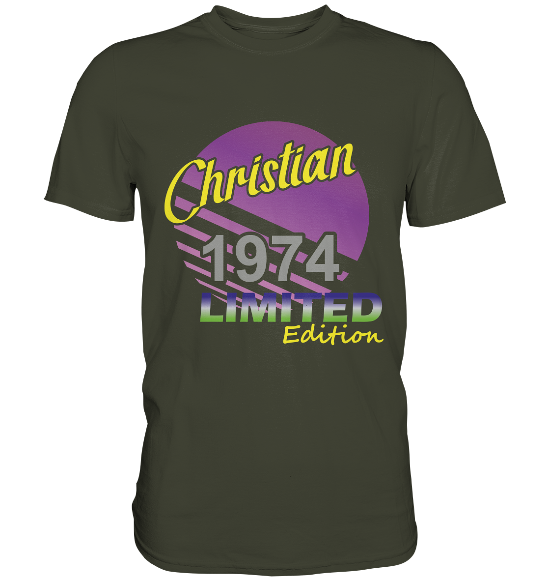 Christian Limited Edition 1974 Geburtstag Jahrgang 1974- Premium Shirt