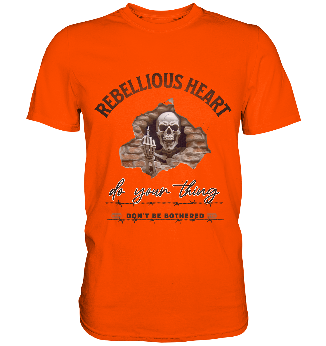 Rebellisches Herz Skull - Premium Shirt