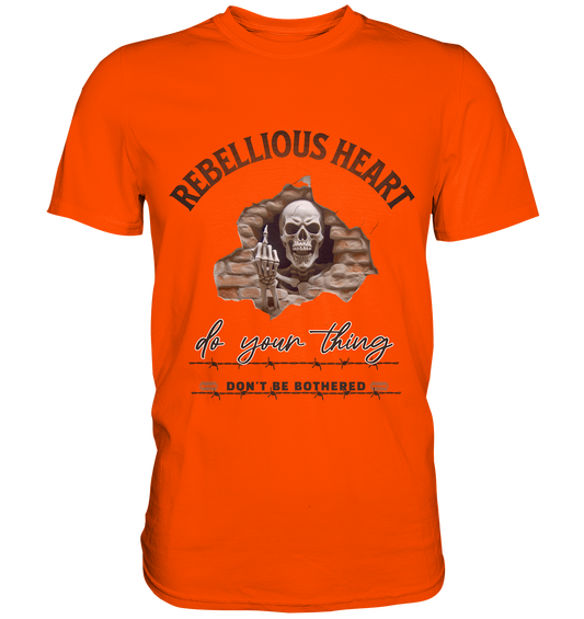 Rebellisches Herz Skull - Premium Shirt