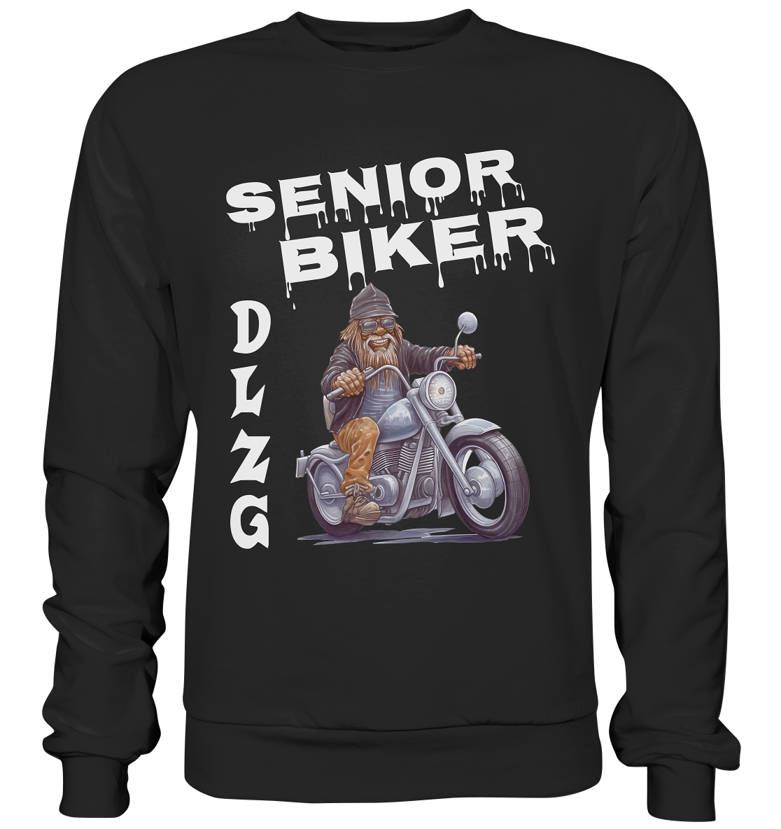 DLzG Opa Biker Fun Motiv 4- Premium Sweatshirt