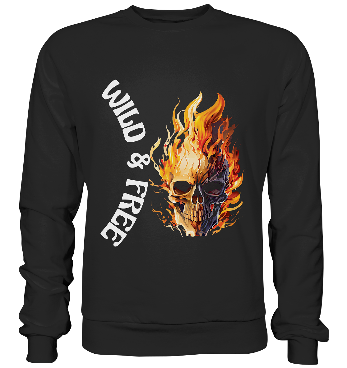 Sweatshirt Wild & Free Skull- das coole Basic für jeden Look- Premium