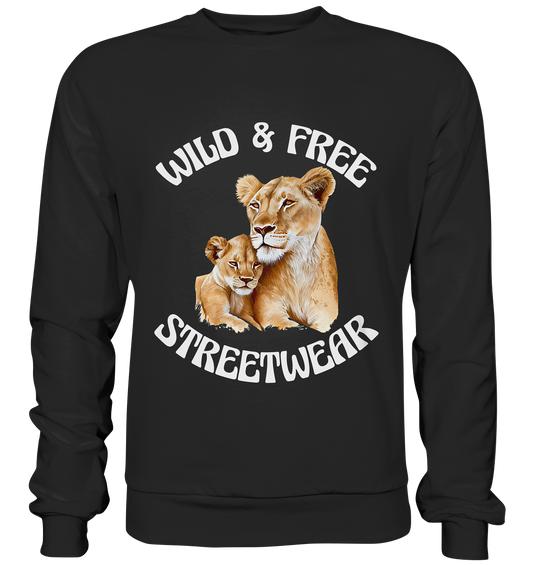 WILD & FREE NO 11 LION FAMILY  - STREETWEAR - STATEMENT   - Premium Sweatshirt