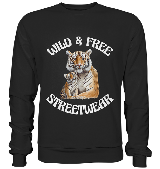 WILD & FREE NO 14 TIGER FAMILY  - STREETWEAR - STATEMENT  - Premium Sweatshirt