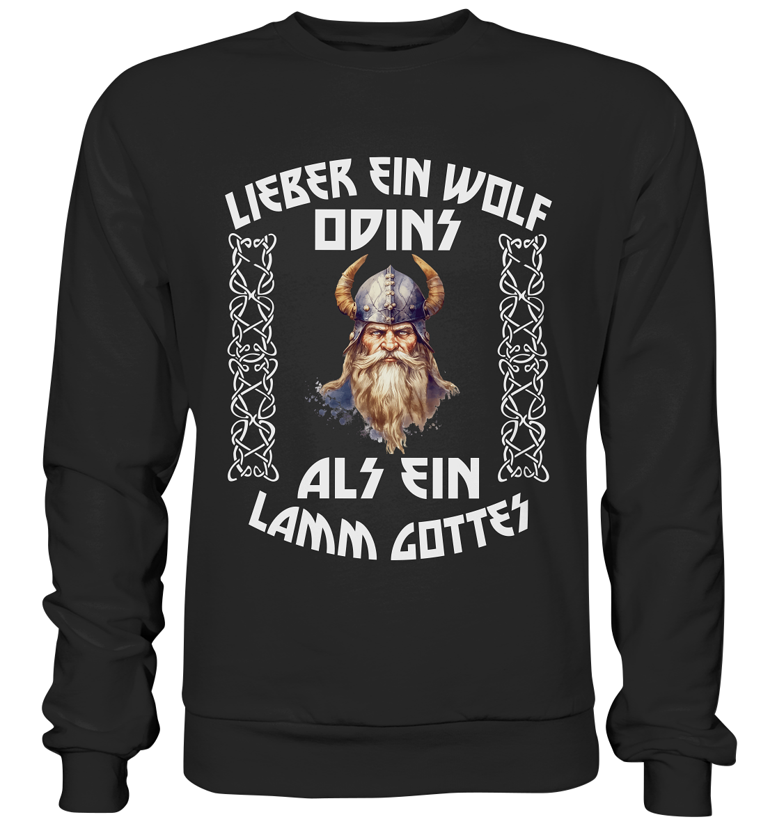 LIEBER EIN WOLF ODINS NO 4  - STREETWEAR - STATEMENT   - Premium Sweatshirt