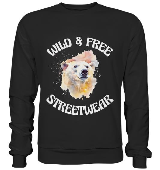 WILD & FREE NO 6 POLAR BEAR - STREETWEAR - STATEMENT - Premium Sweatshirt