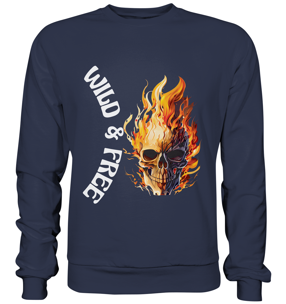 Sweatshirt Wild & Free Skull- das coole Basic für jeden Look- Premium