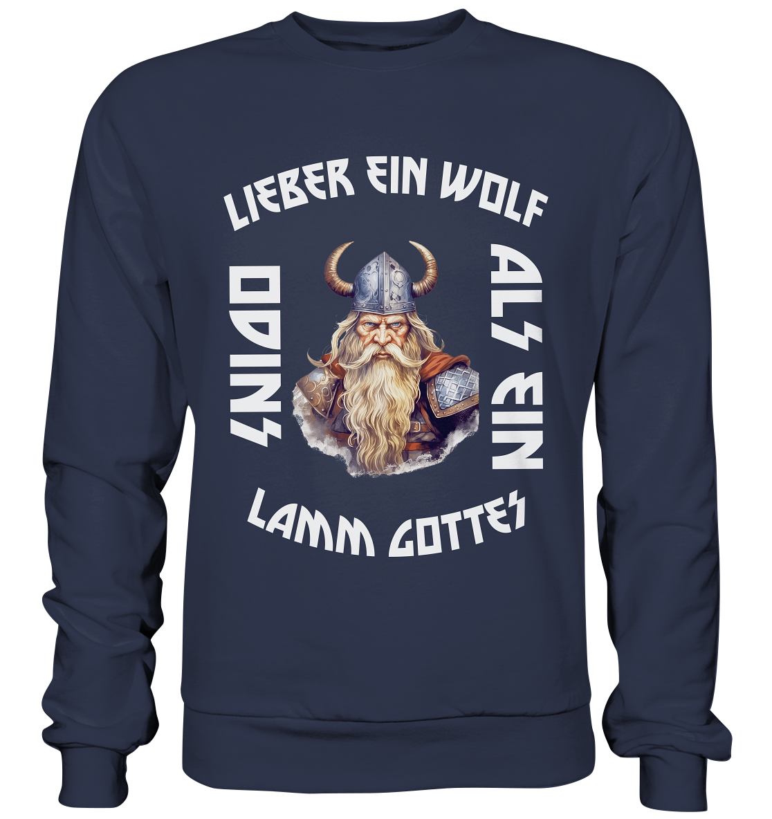 LIEBER EIN WOLF ODINS NO 2  - STREETWEAR - STATEMENT    - Premium Sweatshirt