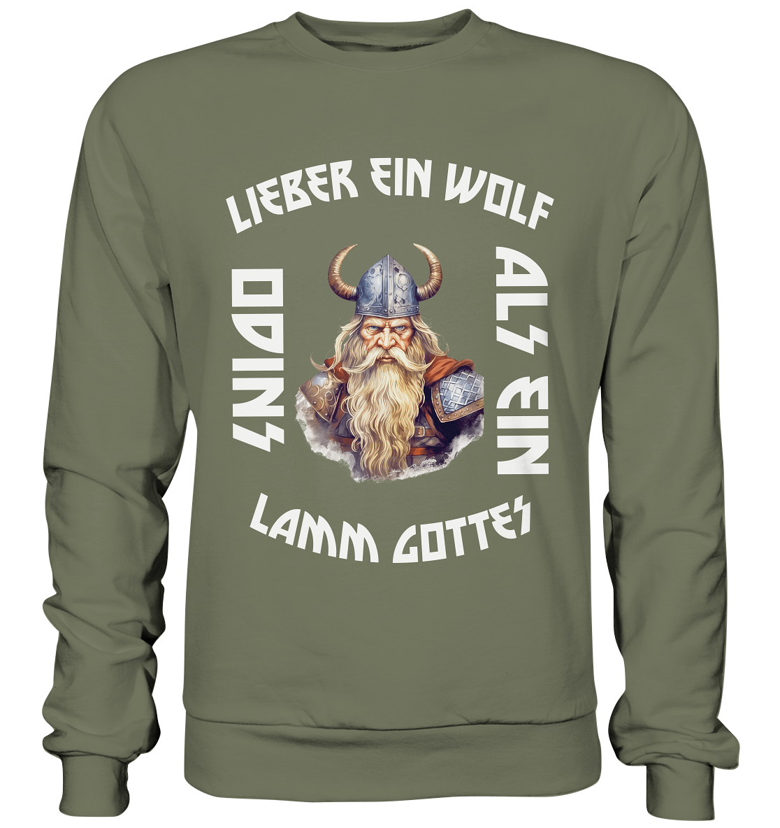 LIEBER EIN WOLF ODINS NO 2  - STREETWEAR - STATEMENT    - Premium Sweatshirt