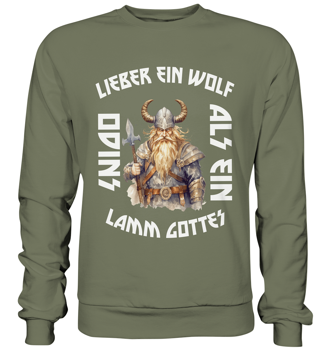 LIEBER EIN WOLF ODINS NO 3  - STREETWEAR - STATEMENT     - Premium Sweatshirt