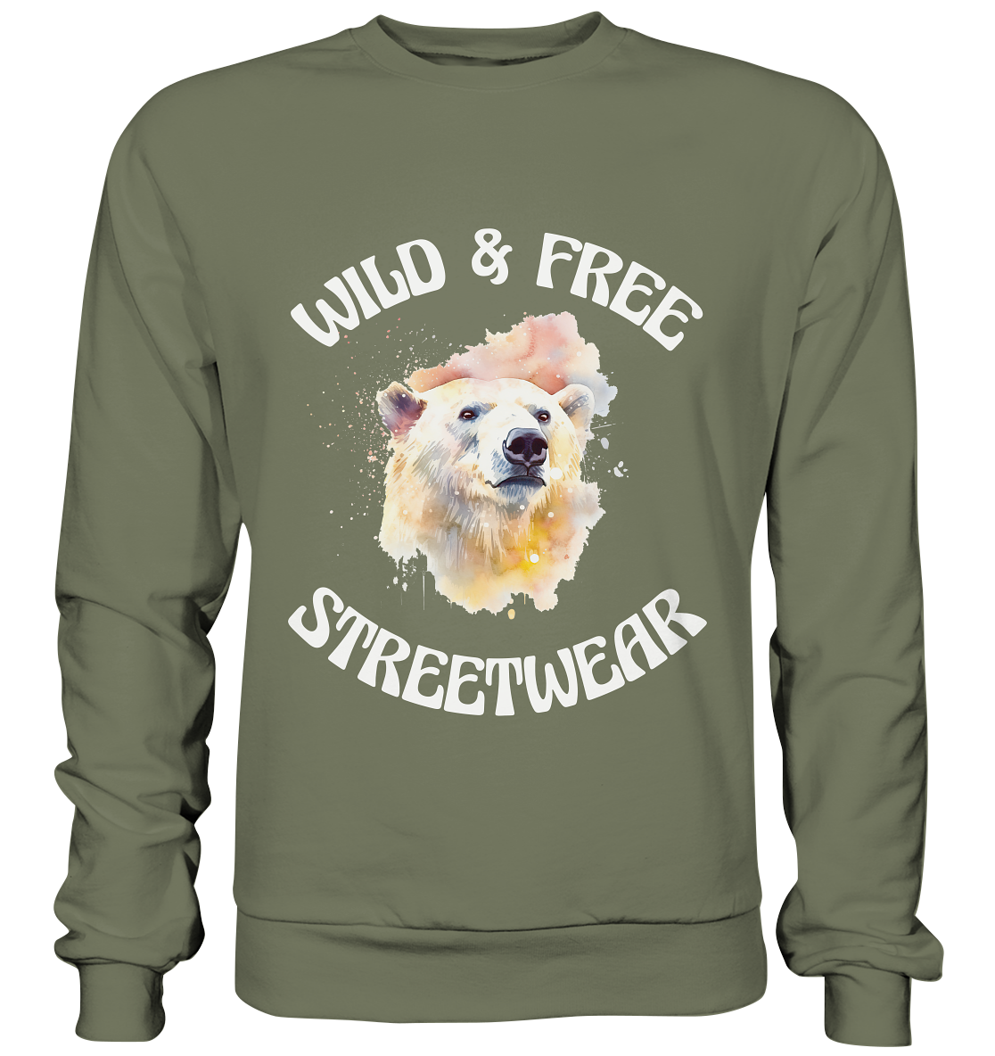 WILD & FREE NO 6 POLAR BEAR - STREETWEAR - STATEMENT - Premium Sweatshirt