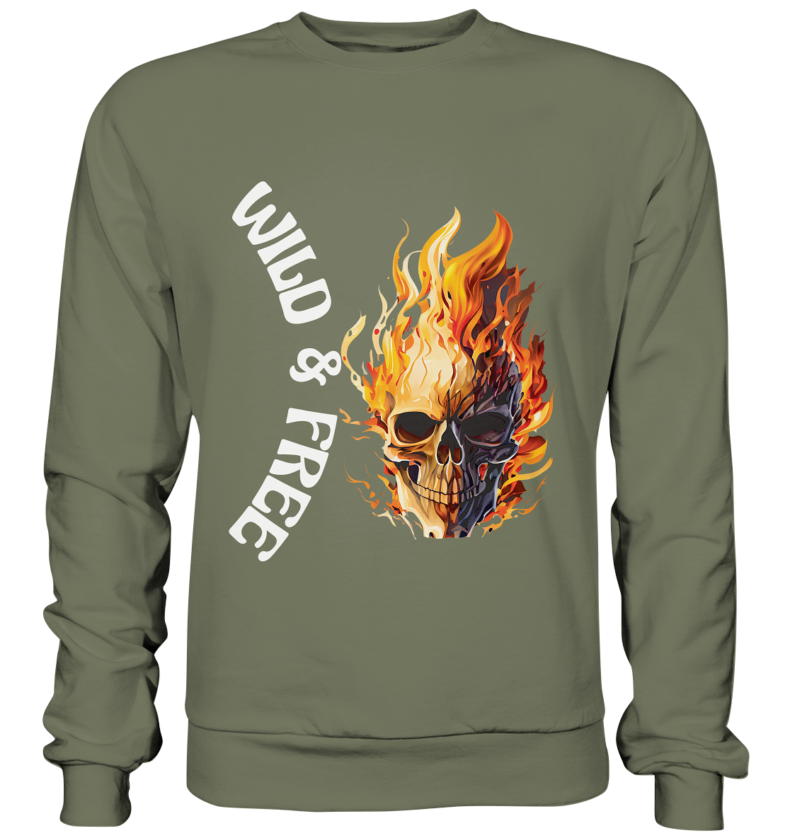 Sweatshirt Wild & Free Skull- das coole Basic für jeden Look- Premium