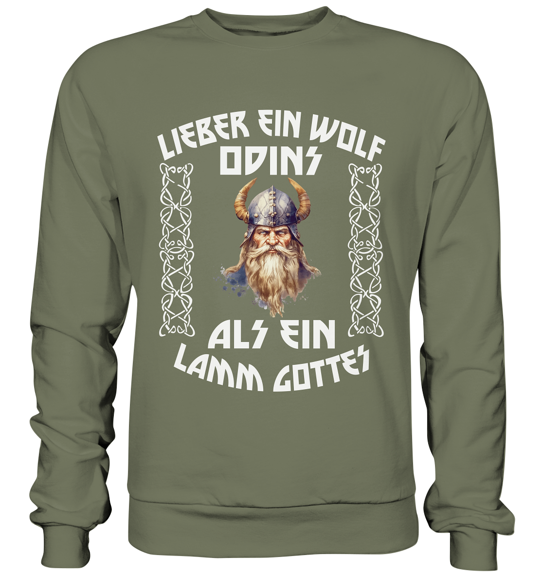 LIEBER EIN WOLF ODINS NO 4  - STREETWEAR - STATEMENT   - Premium Sweatshirt