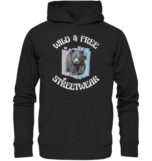 WILD & FREE NO 7 BABY BEAR - STREETWEAR - STATEMENT  - Premium Unisex Hoodie