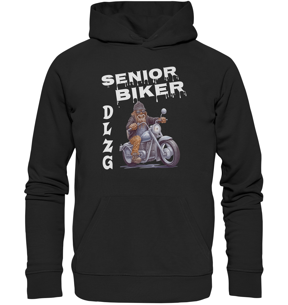 DLzG Opa Biker Fun Motiv 4- Premium Unisex Hoodie