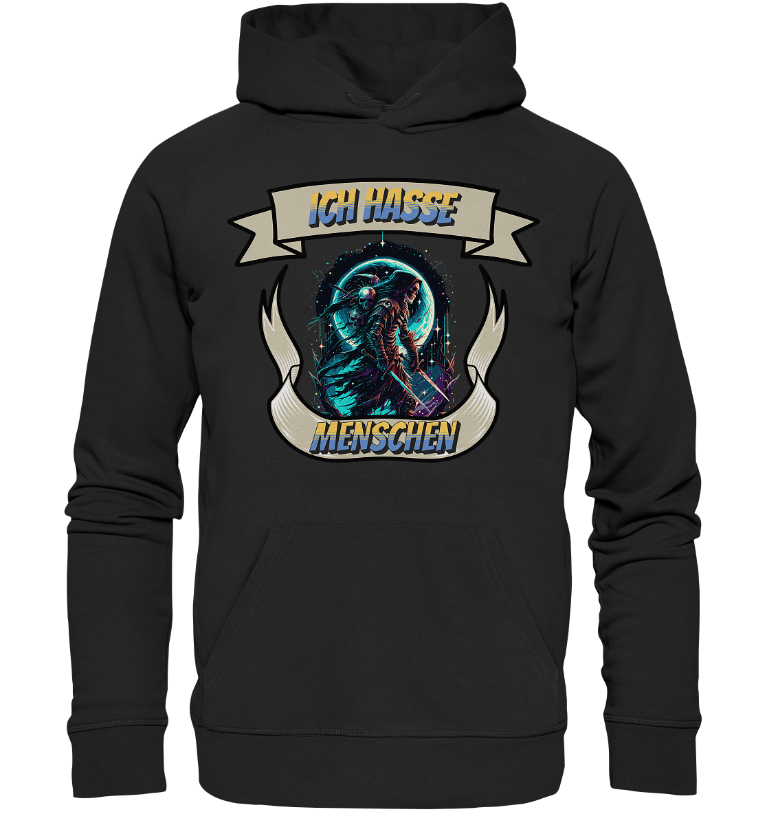 Reaper - Ich hasse Menschen Streetwear - Premium Unisex Hoodie