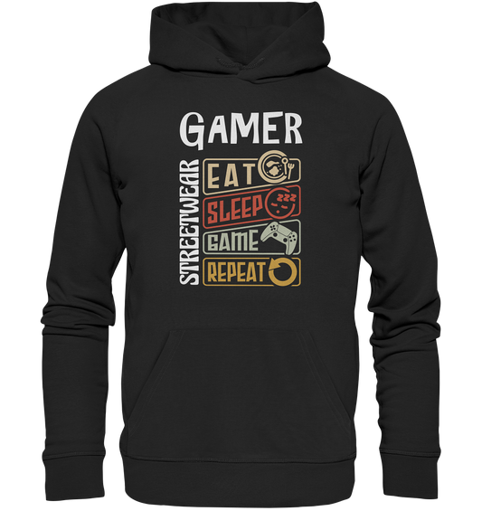 GAMER STREETWEAR - EAT - SLEEP STATEMENT - Premium Unisex Hoodie