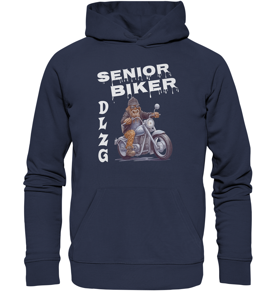 DLzG Opa Biker Fun Motiv 4- Premium Unisex Hoodie