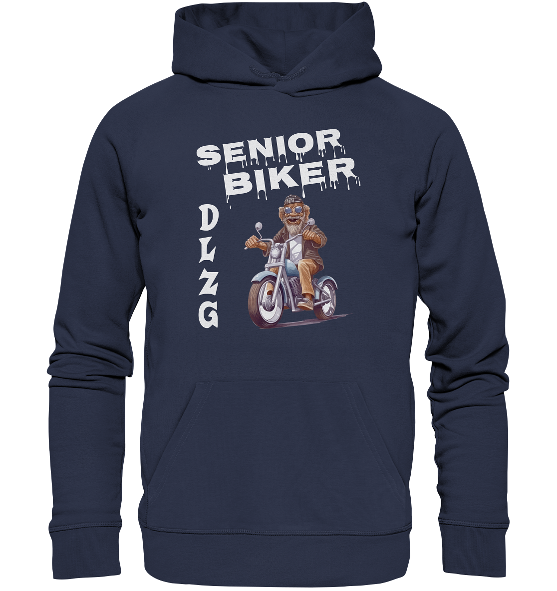 DLzG Opa Biker Fun Motiv 2- Premium Unisex Hoodie