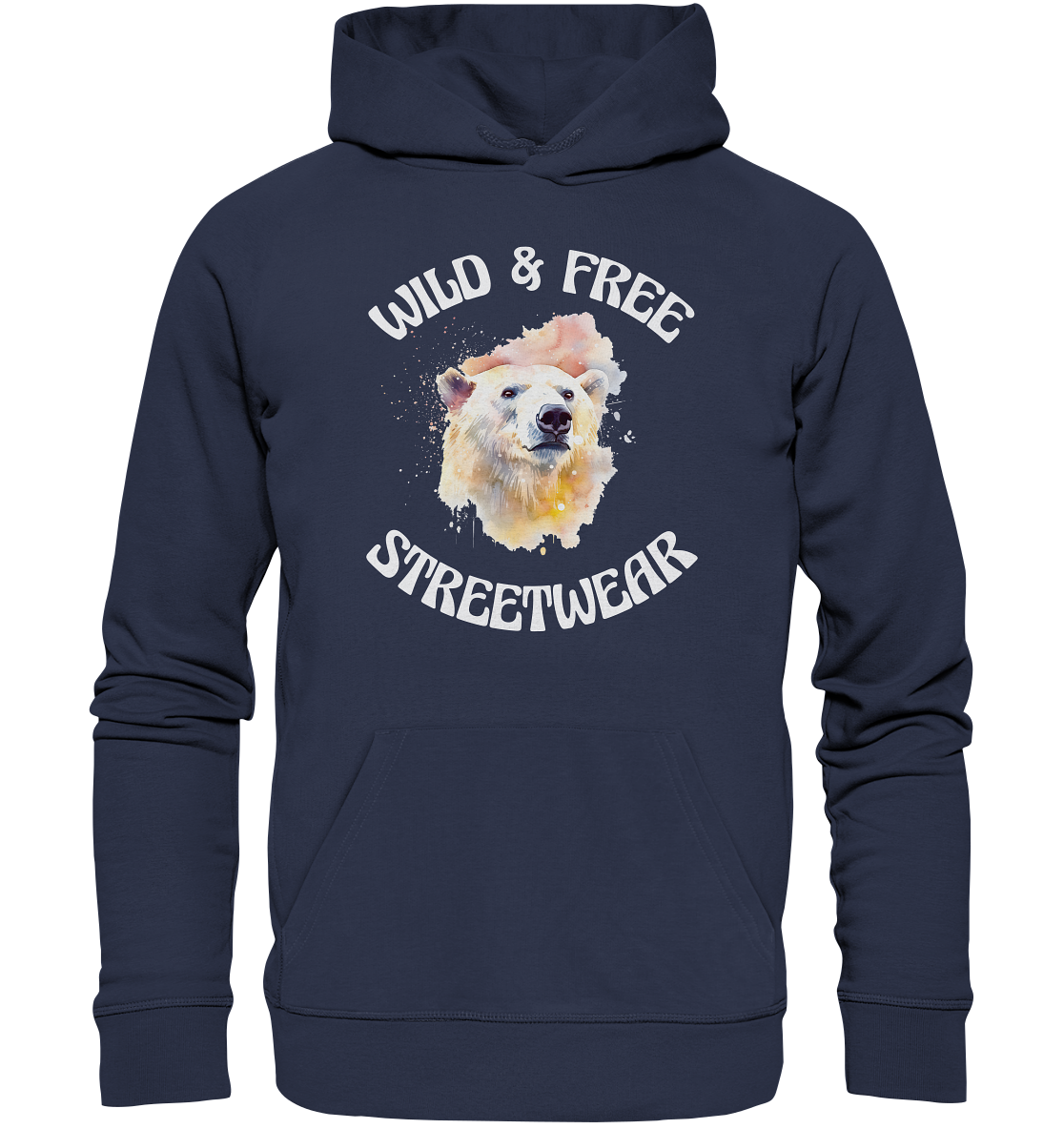 WILD & FREE NO 6 POLAR BEAR - STREETWEAR - STATEMENT - Premium Unisex Hoodie