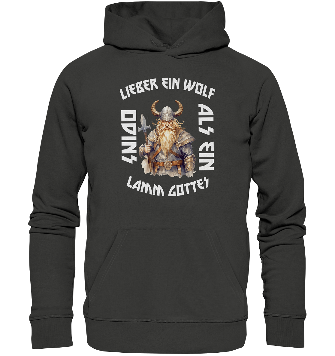 LIEBER EIN WOLF ODINS NO 3  - STREETWEAR - STATEMENT     - Premium Unisex Hoodie