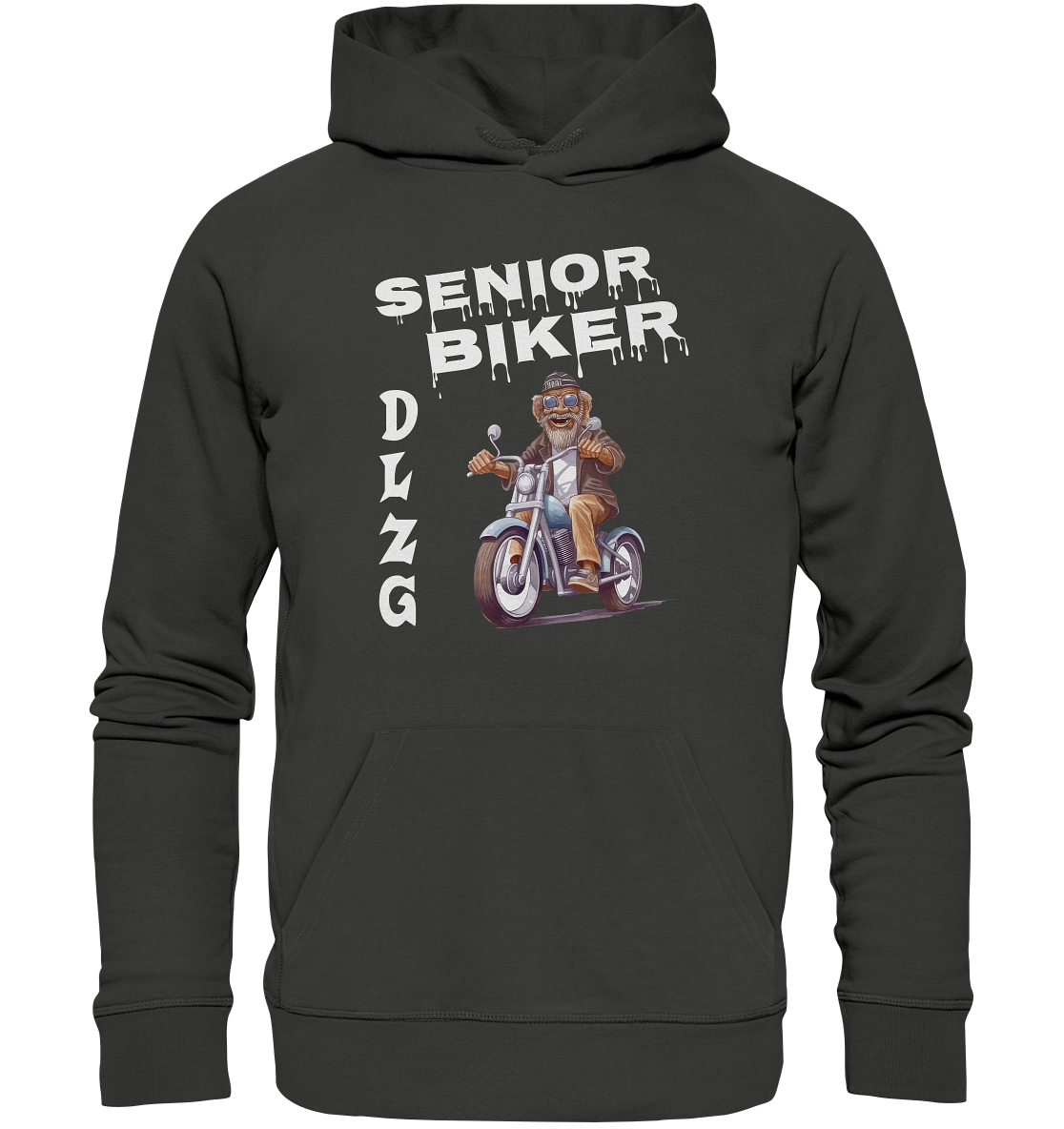 DLzG Opa Biker Fun Motiv 2- Premium Unisex Hoodie