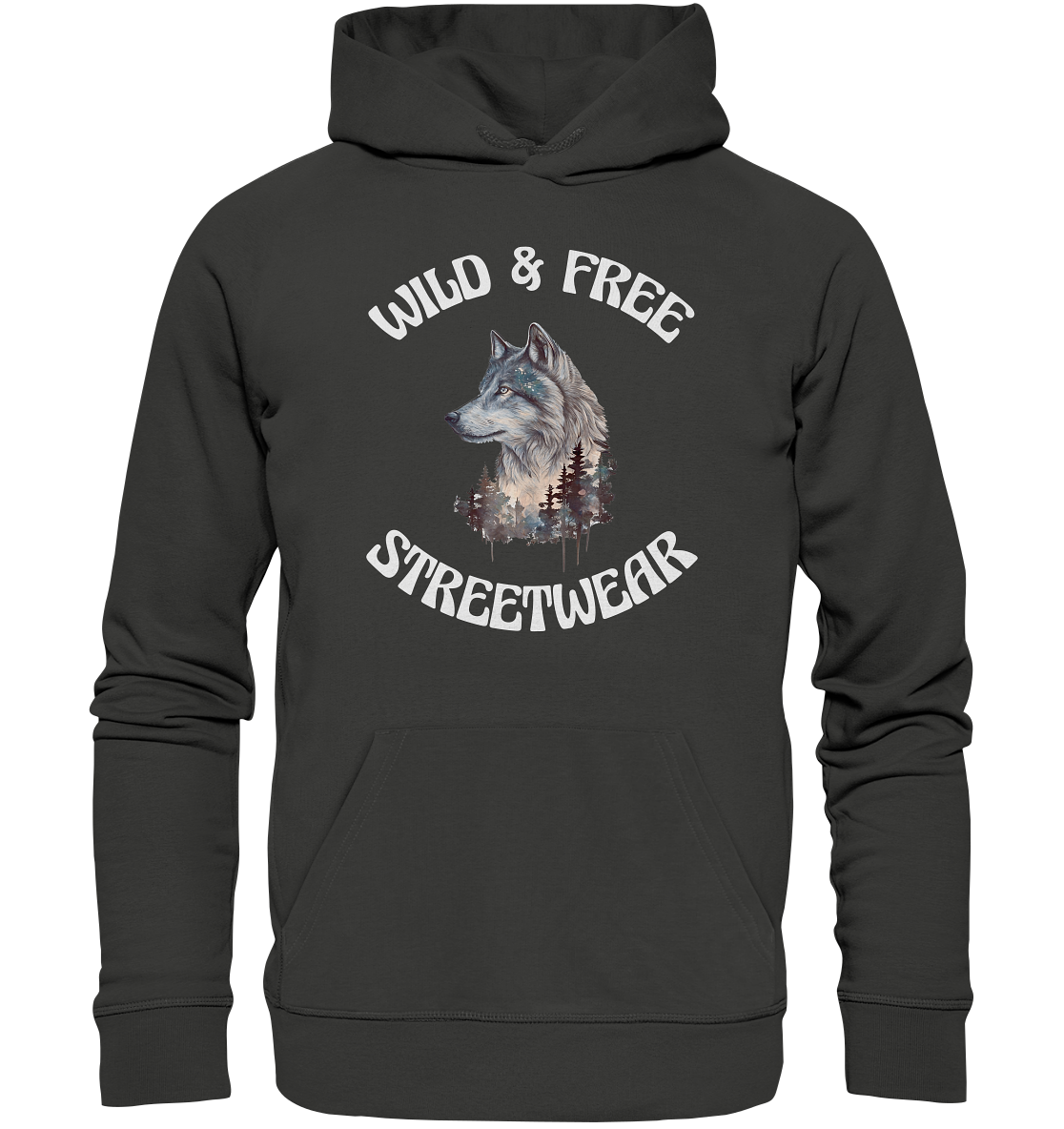 WILD & FREE NO 3 WOLF STREETWEAR - STATEMENT - Premium Unisex Hoodie