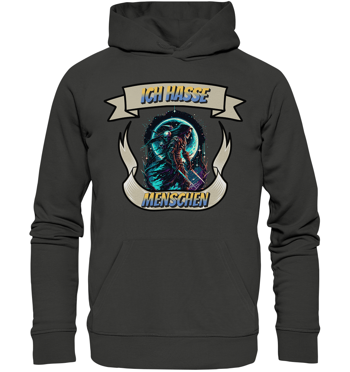 Reaper - Ich hasse Menschen Streetwear - Premium Unisex Hoodie