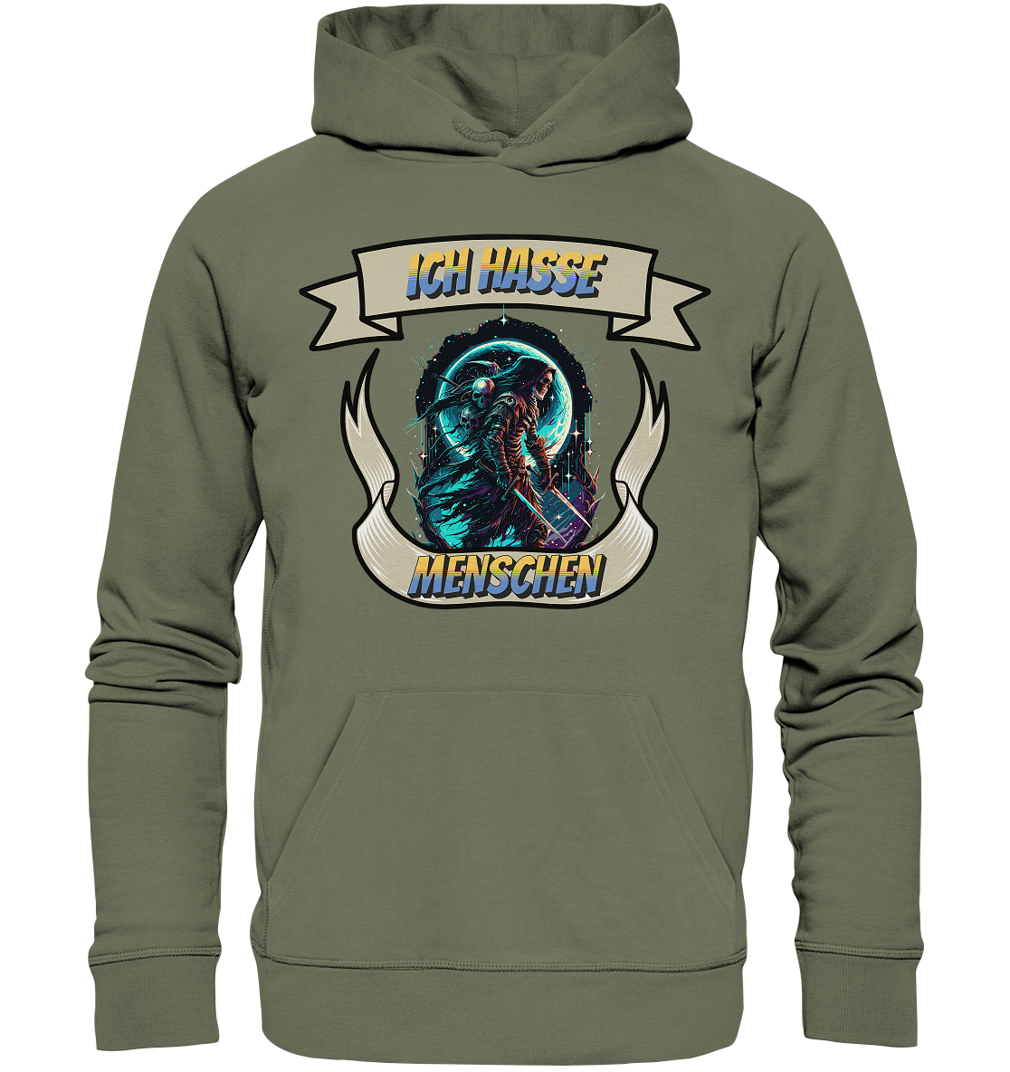 Reaper - Ich hasse Menschen Streetwear - Premium Unisex Hoodie