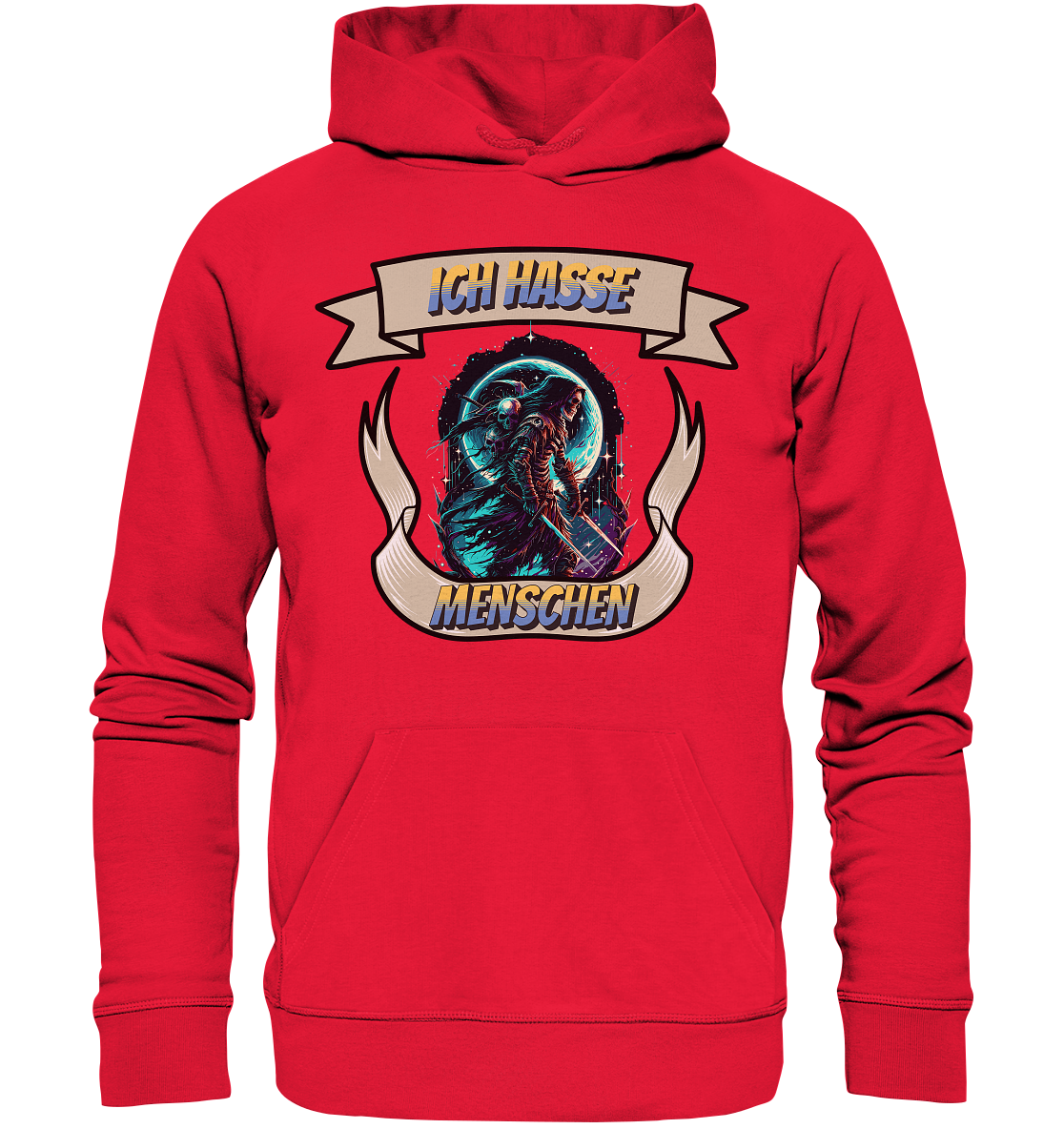 Reaper - Ich hasse Menschen Streetwear - Premium Unisex Hoodie