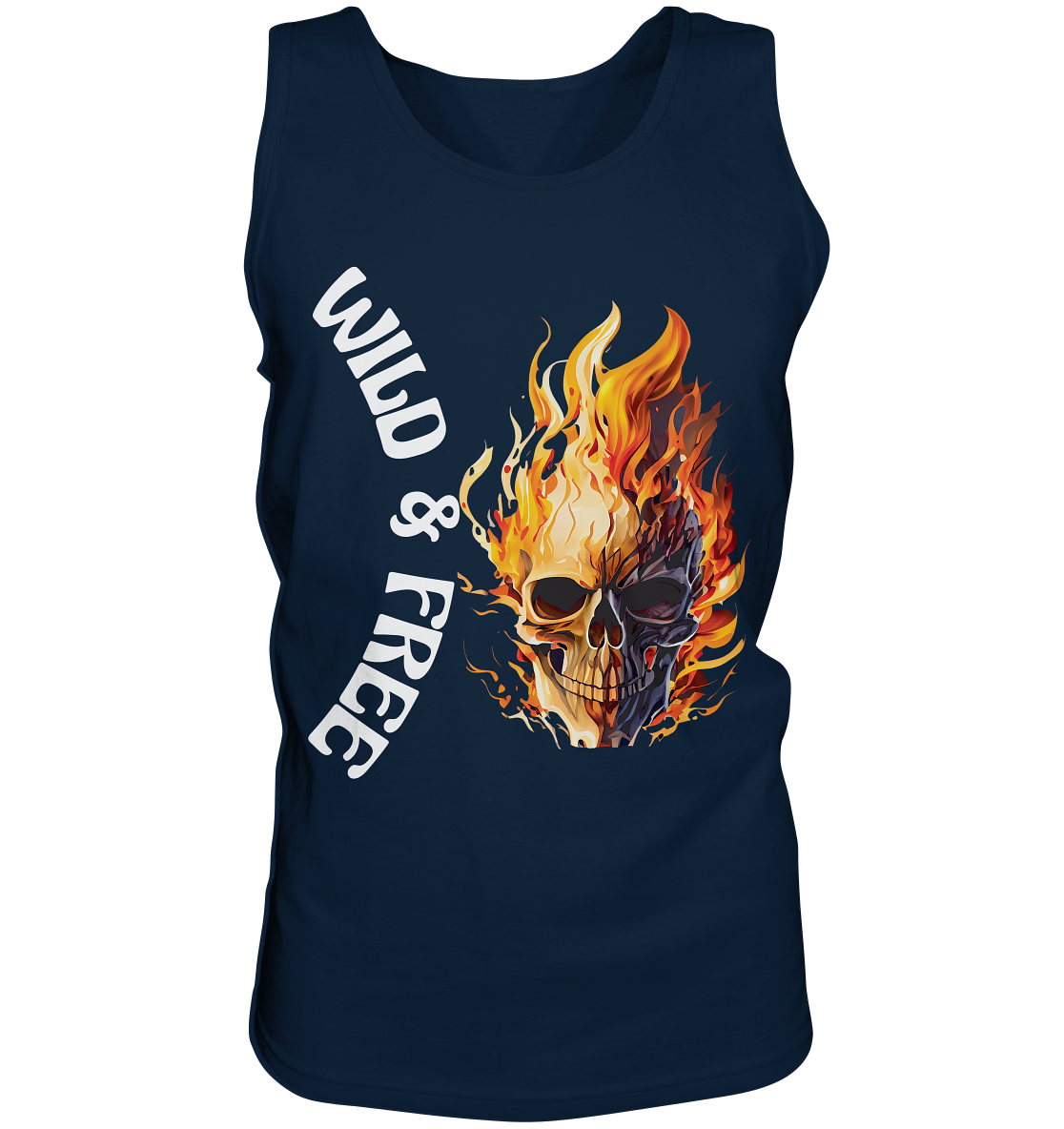 Tanktop- Wild & Free Skull- cooles Basic für jeden Look- Tank-Top