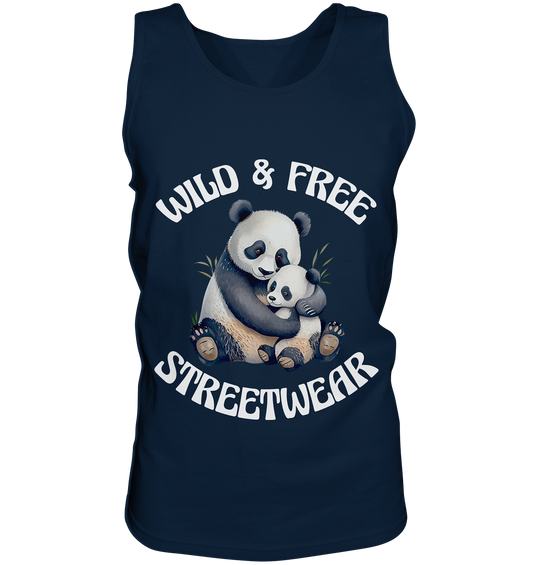 WILD & FREE NO 12 PANDA FAMILY  - STREETWEAR - STATEMENT    - Tank-Top