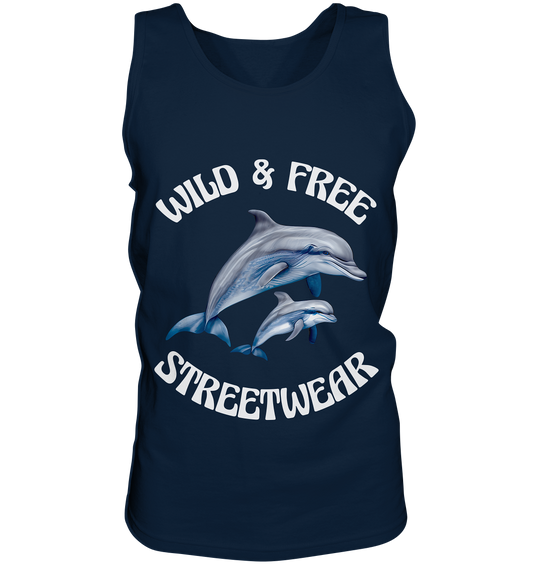 WILD & FREE NO 10 DOLPHIN FAMILY  - STREETWEAR - STATEMENT   - Tank-Top