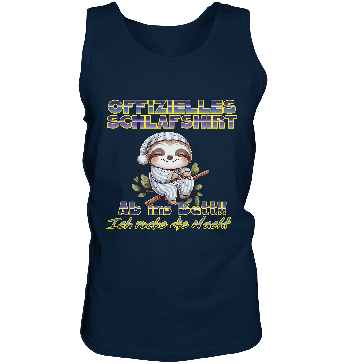 Schlafshirt mit Faultier - Tank-Top