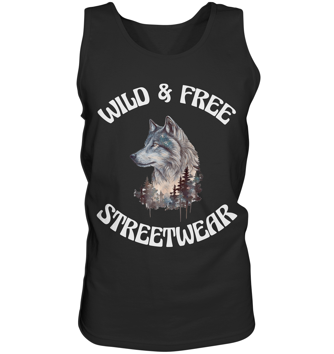 WILD & FREE NO 3 WOLF STREETWEAR - STATEMENT - Tank-Top