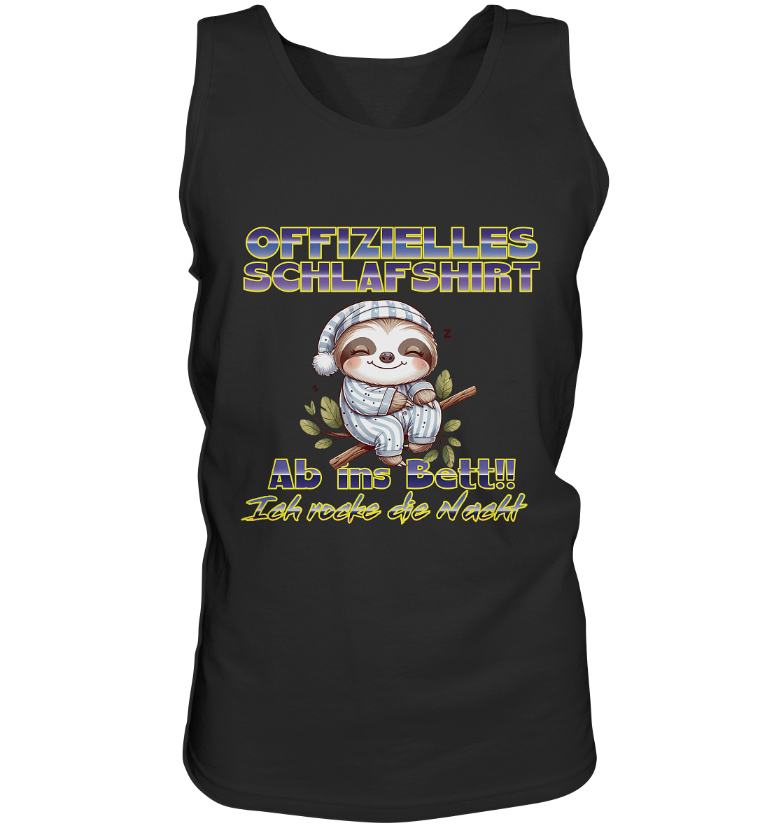 Schlafshirt mit Faultier - Tank-Top